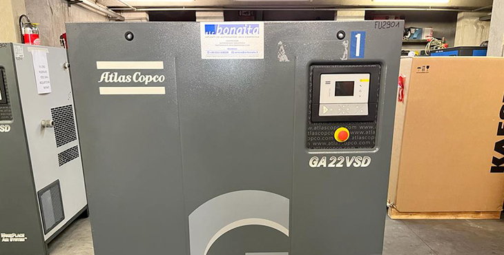 MPRESSORE ATLAS COPCO GA 22 VSD – 13 bar